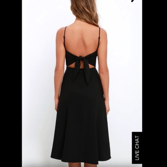 NBD Tie Me Down Black Cutout Midi Dress NWT - Picture 3 of 10